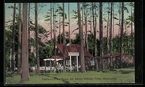 Ansichtskarte Berlin-Grunewald, Gasthof Waldhaus am Kaiser Wilhelm-Turm, Gartenansicht