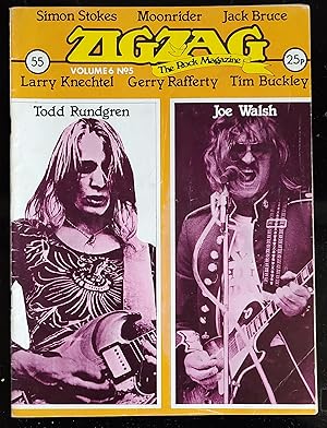 Immagine del venditore per Zigzag The Rock Magazine 55 August 1975 (Todd Rundgren and Joe Walsh on cover) venduto da Shore Books