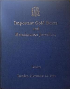 Image du vendeur pour IMPORTANT GOLD BOXES AND RENAISSANCE JEWELLERY. mis en vente par Livraria Castro e Silva