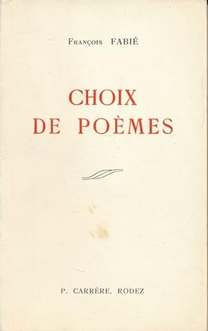 Seller image for Choix de pomes for sale by LIBRAIRIE GIL-ARTGIL SARL