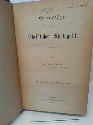 Seller image for Grundzge der christlichen Apologetik. for sale by Antiquariat Langguth - lesenhilft