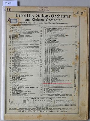 Bild des Verkufers fr Hoch lebe der Tanz, Op. 223. [= Litolff`s Salon-Orchester und Kleines Orchester, Nr. E 14] zum Verkauf von Antiquariat hinter der Stadtmauer