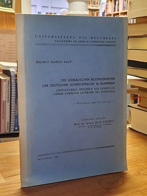 Die lexikalischen Besonderheiten der deutschen Schriftsprache in Rumänien,