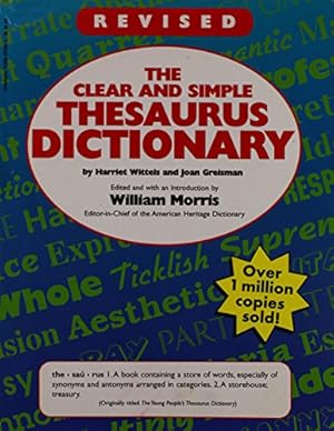 Seller image for The Clear and Simple Thesaurus Dictionary for sale by Reliant Bookstore