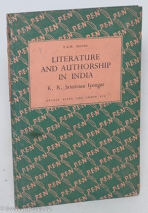 Image du vendeur pour Literature and Authorship in India mis en vente par Bolerium Books Inc.