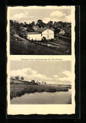 Bild des Verkufers fr Ansichtskarte Schmalensee b. Bornhved i. H., Pension Puls zum Verkauf von Bartko-Reher