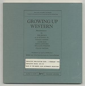 Seller image for Growing Up Western for sale by Between the Covers-Rare Books, Inc. ABAA