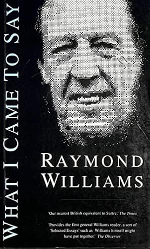 Seller image for What I Came to Say (Radius Books) for sale by WeBuyBooks