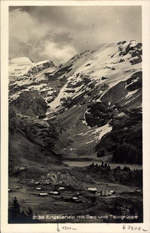 Bild des Verkufers fr Ansichtskarte / Postkarte Innertkirchen Kanton Bern, Engstlenalp mit See und Titisgruppe zum Verkauf von akpool GmbH