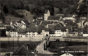 Ansichtskarte / Postkarte Saint Ursanne Kanton Jura, Le Doubs