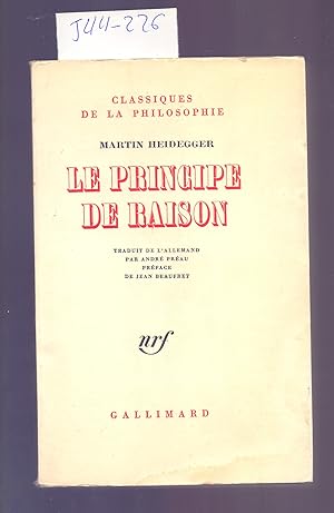 Seller image for LE PRINCIPE DE RAISON for sale by Libreria 7 Soles