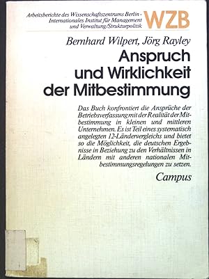 Seller image for Anspruch und Wirklichkeit der Mitbestimmung. for sale by books4less (Versandantiquariat Petra Gros GmbH & Co. KG)