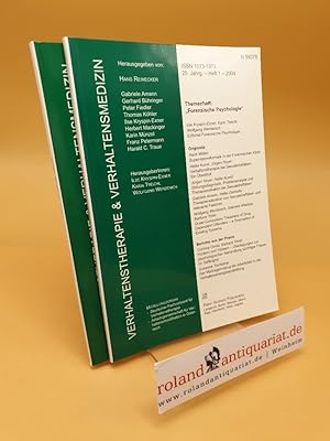 Seller image for Verhaltenstherapie & Verhaltensmedizin ; 25. Jahrgang, Heft 1-2, 2004 ; (2 Bnde) for sale by Roland Antiquariat UG haftungsbeschrnkt
