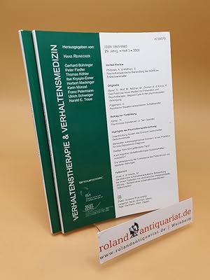 Seller image for Verhaltenstherapie & Verhaltensmedizin ; 29. Jahrgang, Heft 3-4, 2008 ; (2 Bnde) for sale by Roland Antiquariat UG haftungsbeschrnkt
