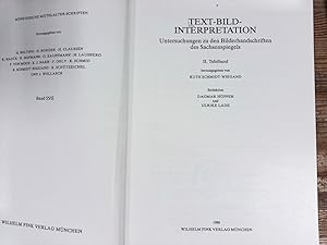 Seller image for Text - Bild - Interpretationen: Untersuchungen zu den Bilderhandschriften des Sachsenspiegels. II. Tafelband. for sale by Antiquariat Bookfarm