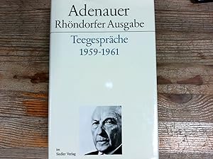 Bild des Verkufers fr Adenauer Rhndorfer Ausgabe: Teegesprche 1959-1961. zum Verkauf von Antiquariat Bookfarm