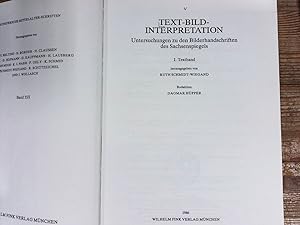 Seller image for Text - Bild - Interpretationen. Untersuchungen zu den Bilderhandschriften des Sachsenspiegels I. Textband. for sale by Antiquariat Bookfarm