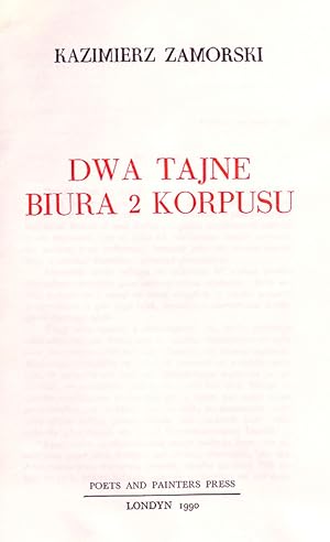 Dwa tajne biura 2 Korpusu.