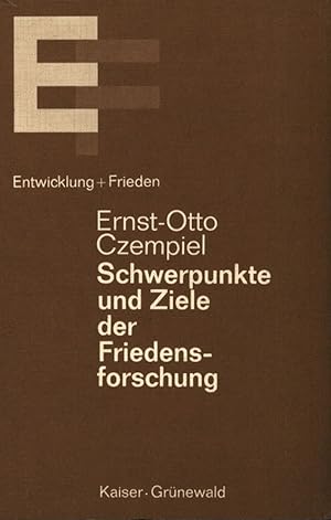 Seller image for Schwerpunkte und Ziele der Friedensforschung for sale by Schueling Buchkurier