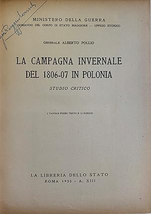 Seller image for LA CAMPAGNA INVERNALE DEL 1806 - 07 IN POLONIA. STUDIO CRITICO for sale by libreria minerva