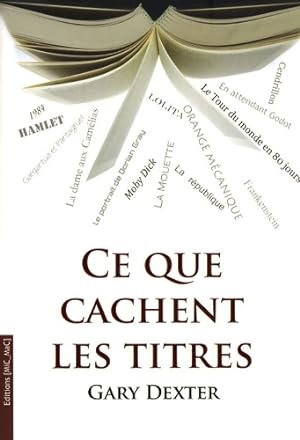 Seller image for Ce que cachent les titres - Gary Dexter for sale by Book Hmisphres