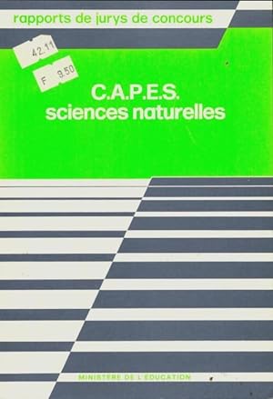 CAPES sciences naturelles 1977 - Collectif
