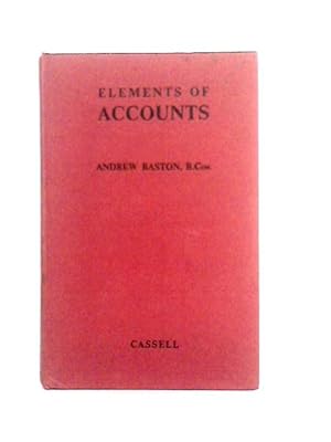 Immagine del venditore per Elements of Accounts venduto da World of Rare Books