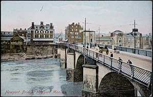 Newport Bridge Wales Antique Postcard