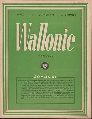 WALLONIE - Mensuel - n°1 JANVIER 1944