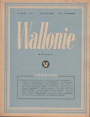 WALLONIE - Mensuel - n°7 JUILLET 1944