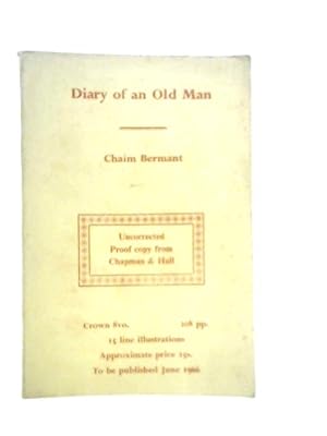 Imagen del vendedor de Diary of An Mad Old Man a la venta por World of Rare Books