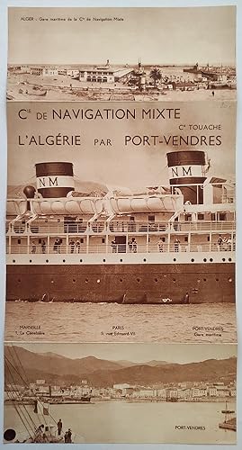 Cie de navigation mixte, Cie Touache. L'Algérie par Port-Vendres.