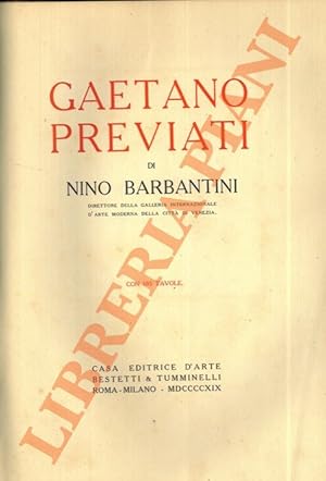 Bild des Verkufers fr Gaetano Previati. zum Verkauf von Libreria Piani