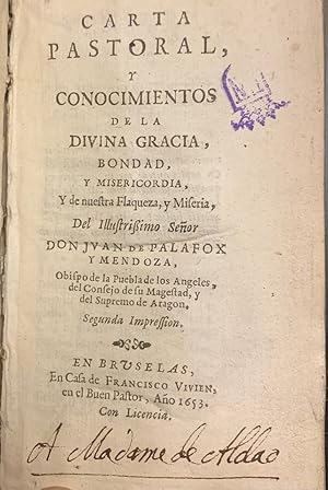 Carta Pastoral y Conocimientos de la Divina Gracia, Bondad y Misericordia