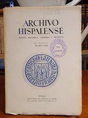 Imagen del vendedor de ARCHIVO HISPALENSE. REVISTA HISTRICA, LITERARIA Y ARTSTICA. 2 POCA. AO 1947. NUMERO 21 - 22. a la venta por Librera Miau