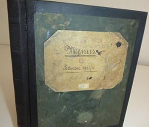 Original manuscript (handschriftliche) menus for the Insel-Hotel, Konstanz from 1903-1904.