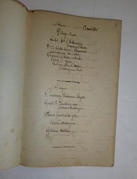 Original manuscript (handschriftliche) menus for the Insel-Hotel, Konstanz from 1906-1907.