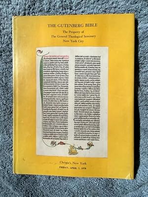 Seller image for The Gutenberg Bible: The Property of the General Theological Seminary New York City for sale by Tiber Books