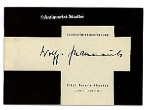 Gedächtnisausstellung Wolfgang Znamenacek. 1. April - 2. Mai 1954. AusstellungskKatalog.