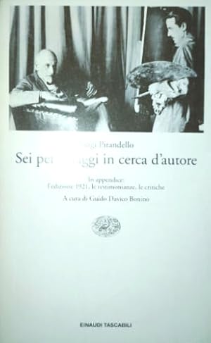 Immagine del venditore per Sei personaggi in cerca d' autore.In appendice: l' edizione 1921, le testimonianze, le critiche. venduto da FIRENZELIBRI SRL