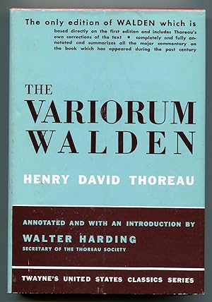 Seller image for The Variorum Walden for sale by Between the Covers-Rare Books, Inc. ABAA