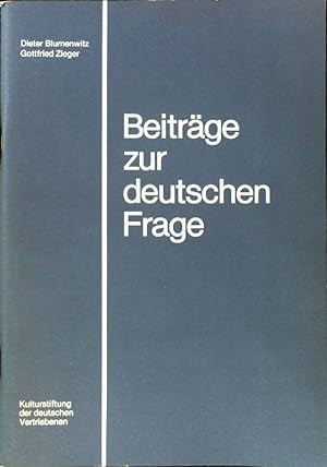 Seller image for Beitrge zur deutschen Frage : histor. u. rechtl. Aspekte. for sale by books4less (Versandantiquariat Petra Gros GmbH & Co. KG)