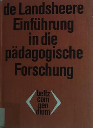 Imagen del vendedor de Einfhrung in die pdagogische Forschung. a la venta por books4less (Versandantiquariat Petra Gros GmbH & Co. KG)