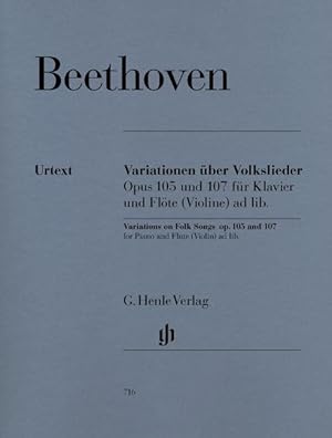 Bild des Verkufers fr Variationen ber Volkslieder fr Klavier und Floete (Violine) ad lib. op. 105 und 107 zum Verkauf von moluna