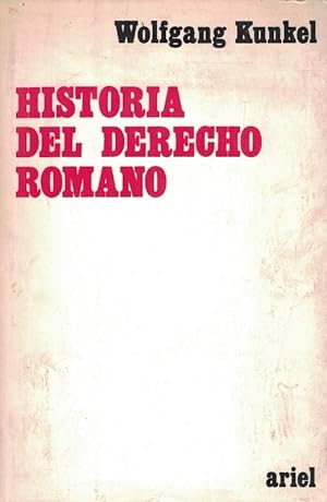 Seller image for HISTORIA DEL DERECHO ROMANO for sale by Librera Torren de Rueda