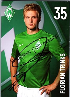 Bild des Verkäufers für Original Autogramm Florian Trinks Werder Bremen /// Autograph signiert signed signee Saison 2012 / 2013 zum Verkauf von Wimbauer Buchversand