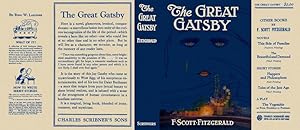 The Great Gatsby - Facsimile D/J - Not stated it is a facsimile - [with error to rear] - NO BOOK ...