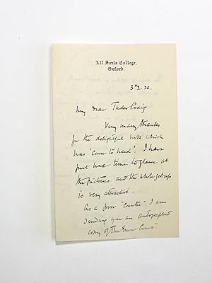 Bild des Verkufers fr An Original Handwritten Letter Signed by Major-General Sir Ernest Dunlop Swinton to Sir Algernon Tudor-Craig zum Verkauf von Lasting Words Ltd