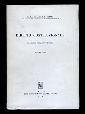 Diritto costituzionale. III edizione, interamente rifatta in unico volume.