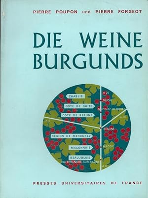 Die Weine Burgunds Ins Dt. übertr. v. André u. Michel Wissotzky. Kt. u. Darst. v. Paul Devaux